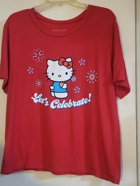 Love Trink Hello Kitty 'Let's Celebrate!' Red Kids Tee